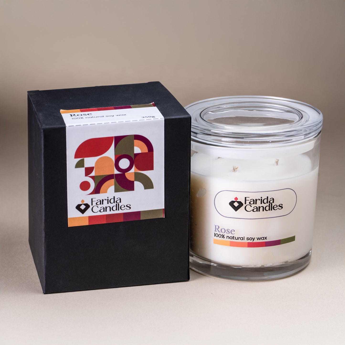 Rose Signature Jar Candle – Glass Lid Edition