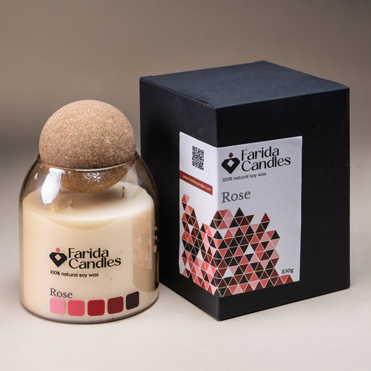 Rose Artisanal Jar Candle – Cork Top Edition