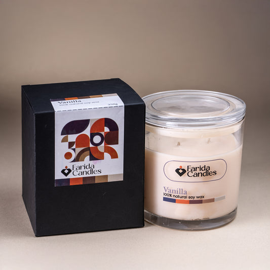 Vanilla Signature Jar Candle – Glass Lid Edition